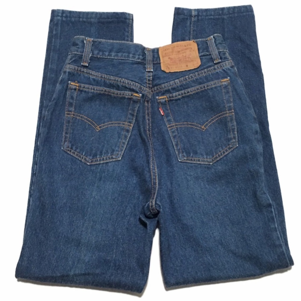 1980s LEVIS RED TAB 501 Button Fly High Rise Vintage Denim Size 7 // 26"